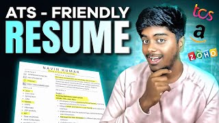 How to make a PERFECT RESUME in 10 Minutes 🤯  resume format for freshers tamil [upl. by Kopple]