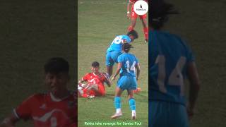 Rekha take revenge for foul on Samba foryou nepalifootball fyp footballedits shorts fypシ゚viral [upl. by Eirffej465]