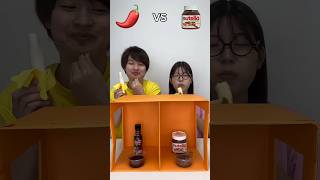 Banana Vs Chili Sauce Eating Challenge 😅 foodchallenge lovehumanity shortvideo [upl. by Hewet]