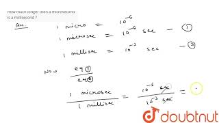 How much longer then a microsecond is a millisecond [upl. by Assiran]