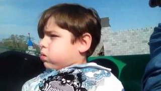 Kids first roller coaster funny reaction [upl. by Mcdade]