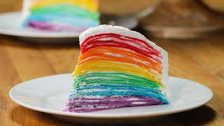 Rainbow Crepe Cake [upl. by Beckerman]