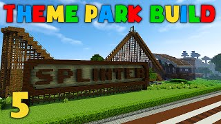 Minecraft Theme Park Build  Part 5  Finishing the Wooden Roller Coaster [upl. by Natsirt]