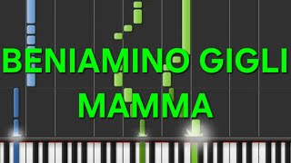 beniamino giglimammarallentatoslowpiano facile easy tutorial [upl. by Lavoie619]