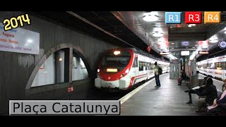 Rodalies Barcelona Plaça Catalunya R1  R3  R4  R12 Renfe 447  Civia 2014 [upl. by Haidebez427]