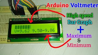 DIY ARDUINO VOLTMETER WITH BAR GRAPH  10mS RESPONCE TIME [upl. by Aenert]