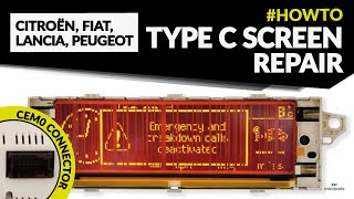 Citroën Peugeot Fiat and Lancia multifunction MFD display type C repair [upl. by Sueahccaz]