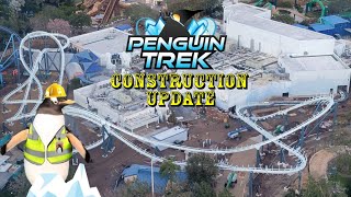 SeaWorld Orlando  Penguin Trek Roller Coaster  Construction Update 2824 [upl. by Woermer]