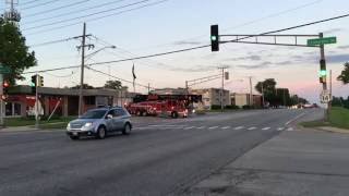 Niles Fire Department Tower Ladder Co 2 Responding to a Fire Alarm [upl. by Halette]