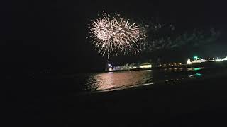 31 March 2024 Clacton on Sea Essex Pier fireworks display event Bank Holiday Easter weekend [upl. by Annaliese]