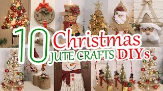 10 Cheap DIY Jute Christmas Decorations Ideas at Home 2024 [upl. by Hgielac]