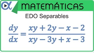 Ecuaciones diferenciales ordinarias separación de variables ejemplo 12  Vitual [upl. by Millisent]