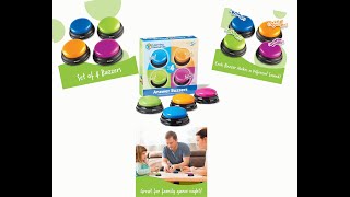 Learning Resources Answer Buzzers  Set of 4 Ages 3 Assorted Colored Buzzer [upl. by Llahsram]