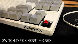 Durgod Taurus K320 TKL Cherry MX Red  Typing Sounds [upl. by Yasmeen197]