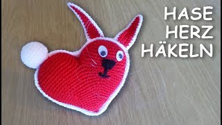 HASE in HERZ – Form häkeln AMIGURUMI Teil I  KOSTENLOSE HÄKELANLEITUNG [upl. by Nyral]