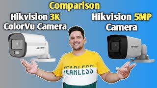 Comparison between Hikvision colorvu 3K cctv Camera with Hikvision 5MP Camera with IDS AcuSense Dvr [upl. by Yendic]