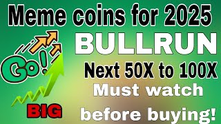 Next 50X to 100X Meme coins 2025  Risk reward  Getting ready for pump  meme coins telugu [upl. by Pierrette]