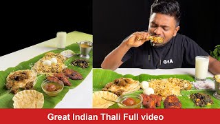 Great Indian Thali Full Video  ASMR  GIA [upl. by Nednal]