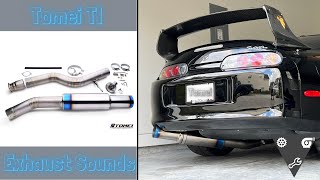 Tomei TI Expreme Exhaust Sound on a 500whp Toyota Supra [upl. by Abdel]