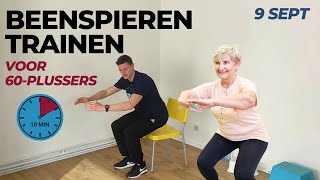 Steeds meer 60PLUSSERS doen deze OEFENINGEN 10MIN BEENSPIEREN trainen om LANGER GEZOND te blijven [upl. by Caprice]