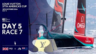 Louis Vuitton 37th Americas Cup Race 7  INEOS Britannia vs Emirates Team New Zealand  Full Replay [upl. by Akyssej7]