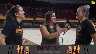 ASU Volleyball Teammate Talk with Marta Levinska amp Maddie McLaughlin [upl. by Winna425]