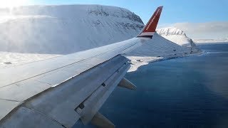 Norwegian Boeing 737800 Oslo  Longyearbyen [upl. by Dougie508]