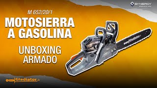 🔧🧰 UNBOXING Y ARMADO 👷 MOTOSIERRA A GASOLINA  GLADIATOR M 652201 [upl. by Weaks]