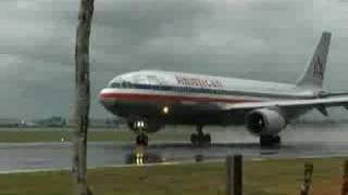 American Airlines A300 take off from Las Americas [upl. by Florry559]