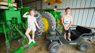 Camping in the Forest and Playing on the Farm Compilation  Tractors for kids [upl. by Nevarc]