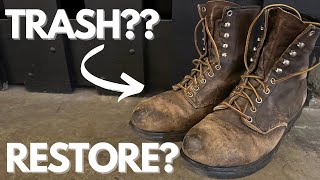 Beat Up Red Wing Boots Makeover [upl. by Eidoc]