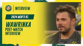 Wawrinka Round 1 postmatch interview  RolandGarros 2024 [upl. by Lennad44]