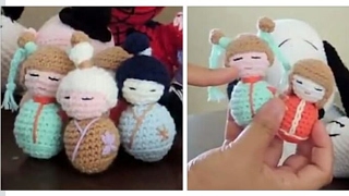 Kokeshi Amigurumi Crochet  こけし あみぐるみ [upl. by Ylrrad]