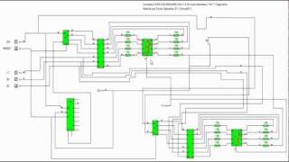 Compteur Binaire 4bit  4bit decodeur 7447 à 7 segmentswmv [upl. by Assenal]