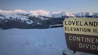 112524 6” New at Loveland Pass Poking and prodding for powder [upl. by Hetti]