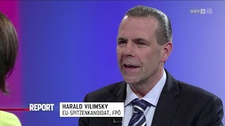 Harald Vilimsky  ORFReport zur EU Wahl 1542014 [upl. by Onfroi13]