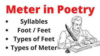 What is Meter in Poetry Iamb  Trochee  Spondee  Anapest  Dactyl  Examples [upl. by Nivrehs]