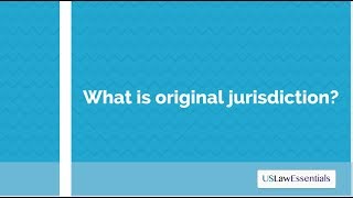 What is original jurisdiction [upl. by Sosna]