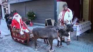 Le Pere Noel avec ses rennes a Barcelonnette [upl. by Hceicjow]