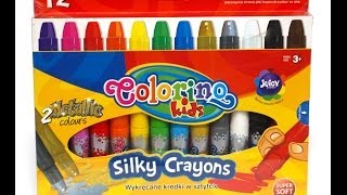 Colorino Kids  kredki w szyfcie  Silky Crayons [upl. by Suirauqram]