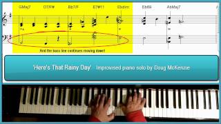 HeresThat Rainy Day  Jazz piano tutorial [upl. by Aremmat]