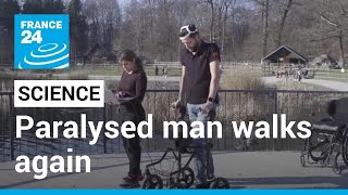 Paralysed man walks again thanks to thoughtcontrolled implants • FRANCE 24 English [upl. by Etana]