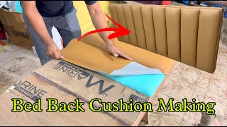 Tufted Headboard For Bed  Bed Back Cushion Making  DIY How To Make Tufted Headboard [upl. by Alba186]