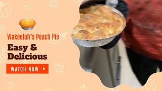 Delicious Peach Pie 🥧 [upl. by Elvina]