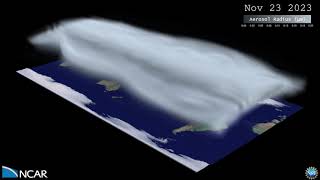 Simulation of Aerosol Distributions Before and During a Geoengineering Application [upl. by Jaye]