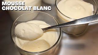 Mousse au chocolat blanc sans gélatine [upl. by Analihp]