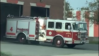 Worcester Fire Department Engine 4 And Ladder 7 Sitting Outside [upl. by Wareing]