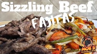 Sizzling Beef Fajitas  Napoleon Rogue XT 425 Plancha Griddle [upl. by Nirraj]