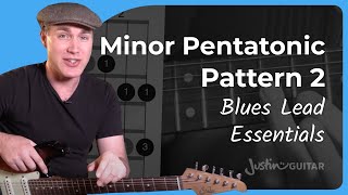 Exploring the Minor Pentatonic Pattern 2  Blues Lead Guitar [upl. by Clemmy488]