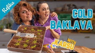 Famous Turkish COLD BAKLAVA with karsukarsu  Milky and Crunchy Baklava Recipe  Easy and Homemade [upl. by Weinstock389]